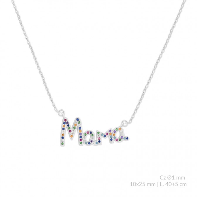 Gargantilla de Plata de Ley con circonitas