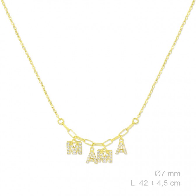 Gargantilla de Plata de Ley y circonitas