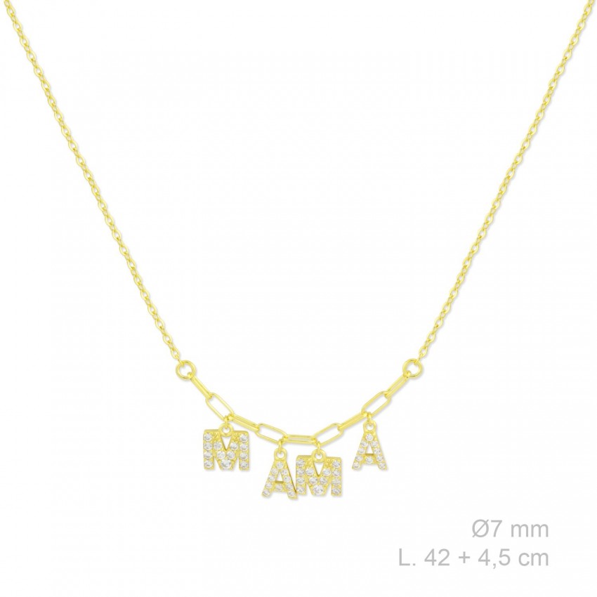 Gargantilla de Plata de Ley y circonitas