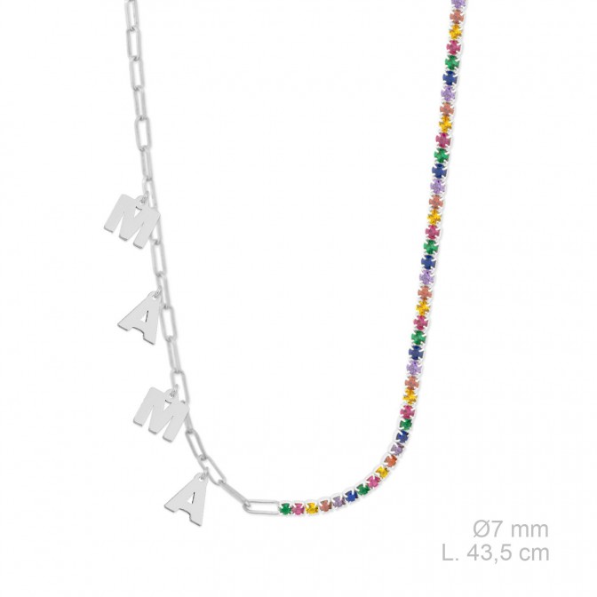 Gargantilla de Plata de Ley y circonitas