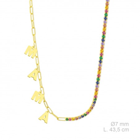 Gargantilla de Plata de Ley y circonitas