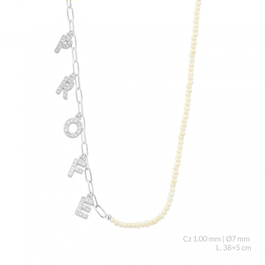 Gargantilla de Plata de Ley y circonitas