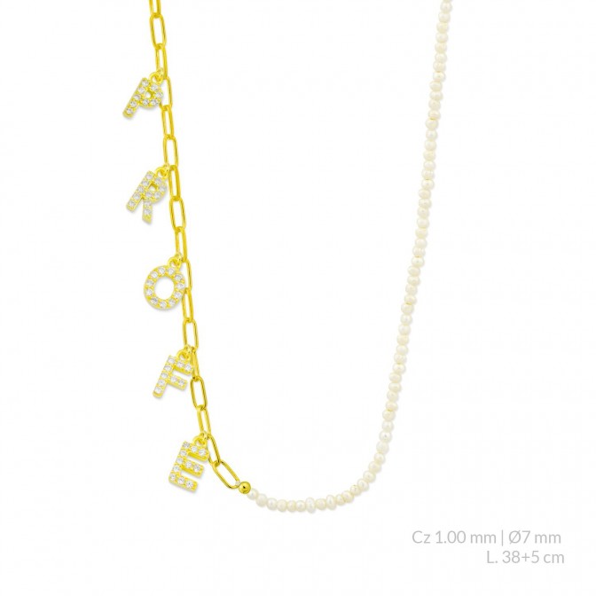 Gargantilla de Plata de Ley y circonitas