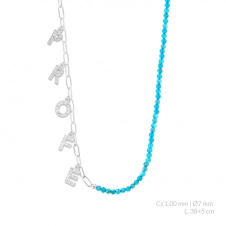 Gargantilla de Plata de Ley y circonitas