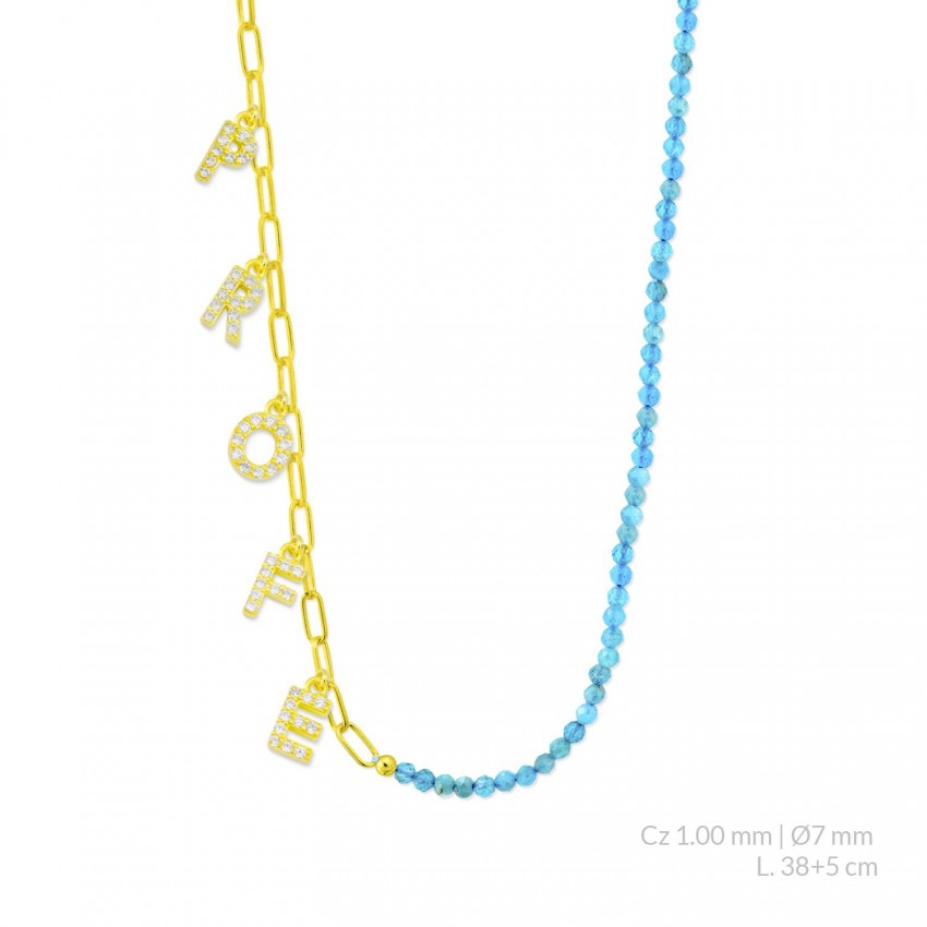 Gargantilla de Plata de Ley y circonitas