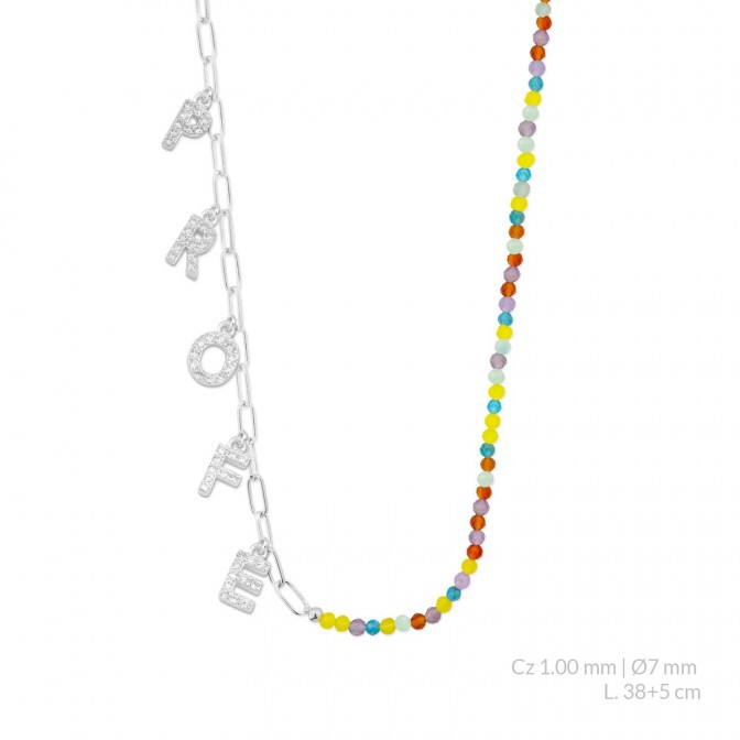 Gargantilla de Plata de Ley y circonitas