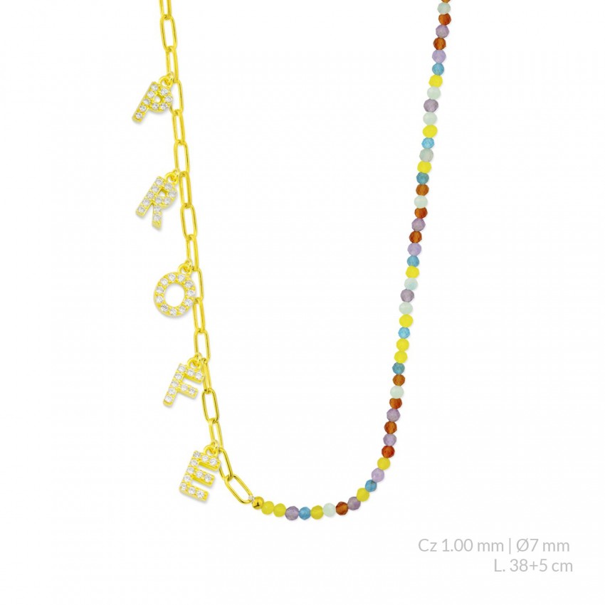 Gargantilla de Plata de Ley y circonitas