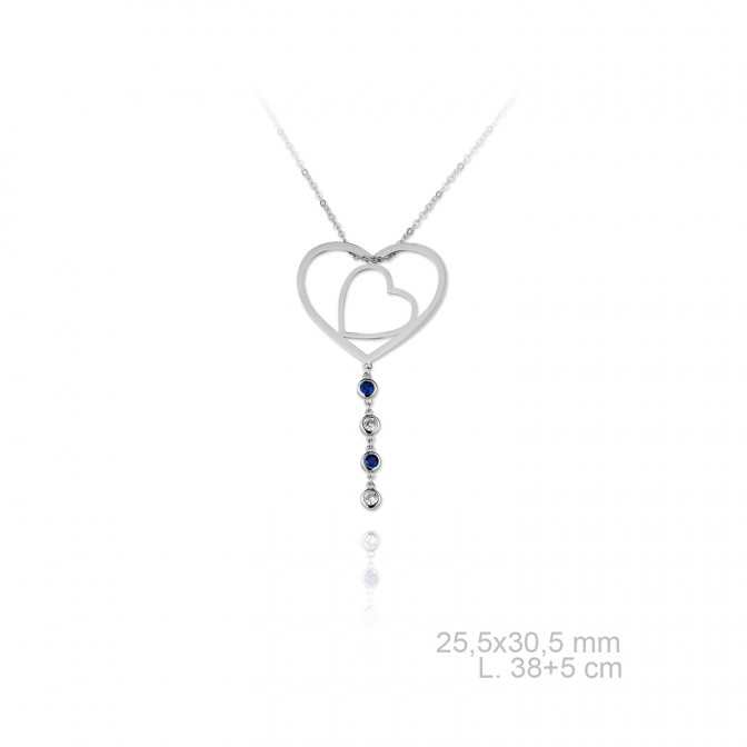 Gargantilla de Plata de Ley con circonitas