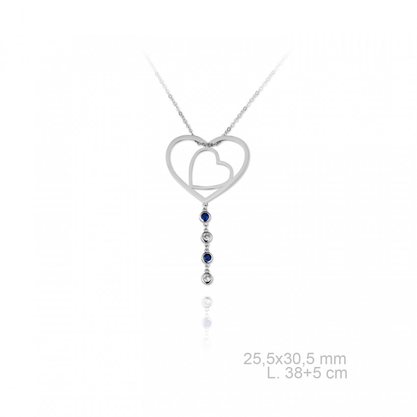 Gargantilla de Plata de Ley con circonitas