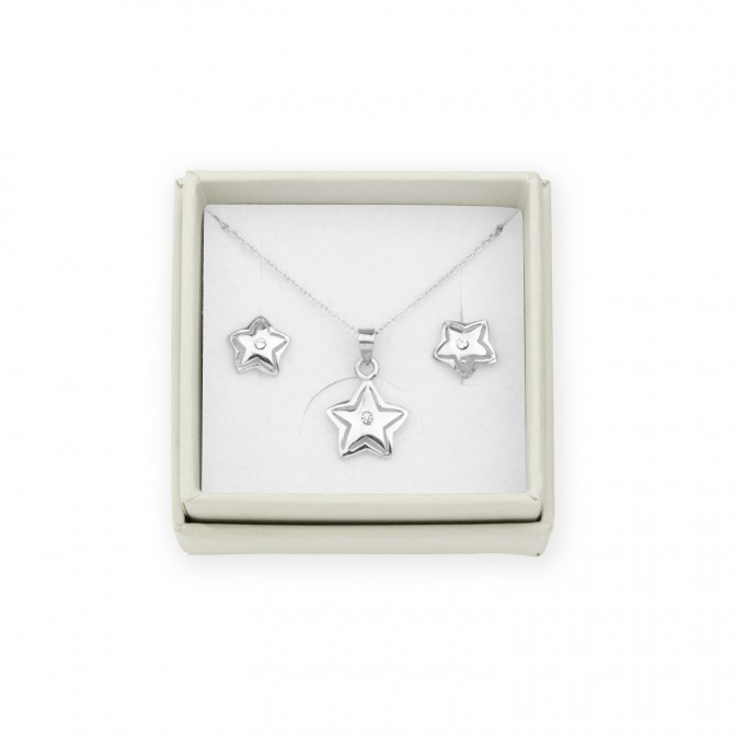 Juego de Plata de Ley y circonitas