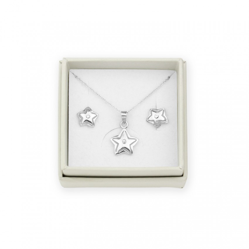 Juego de Plata de Ley y circonitas