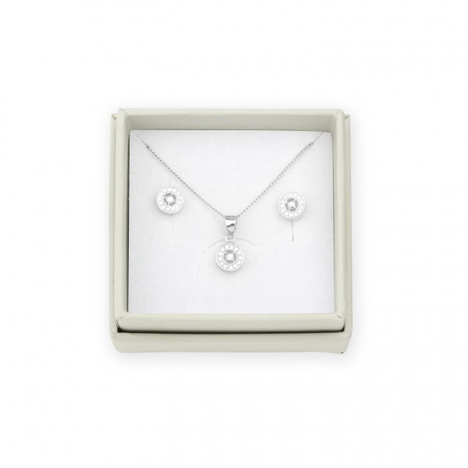 Juego de Plata de Ley y circonitas