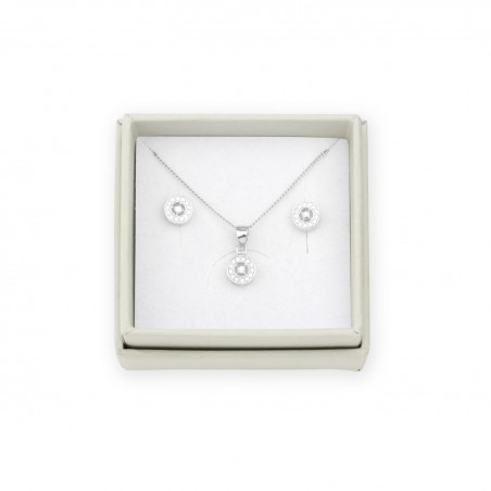 Juego de Plata de Ley y circonitas