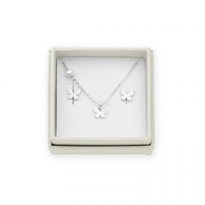 Juego de Plata de Ley - Pendientes y gargantilla