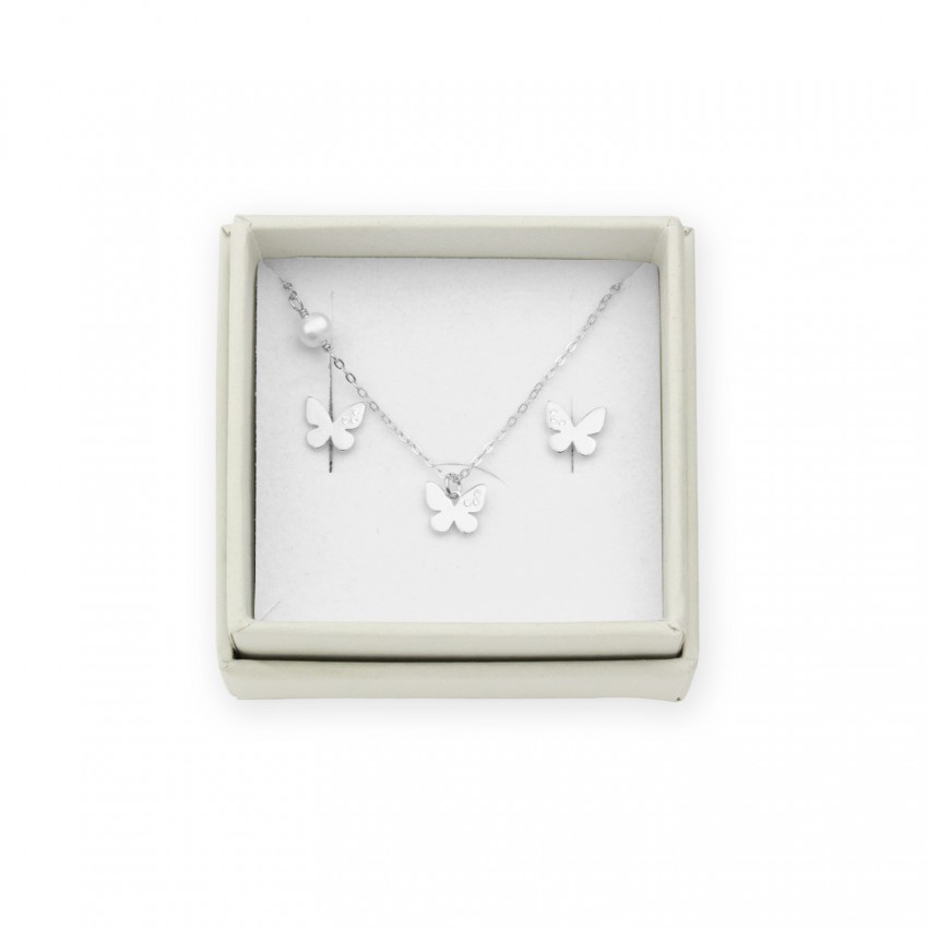 Juego de Plata de Ley - Pendientes y gargantilla