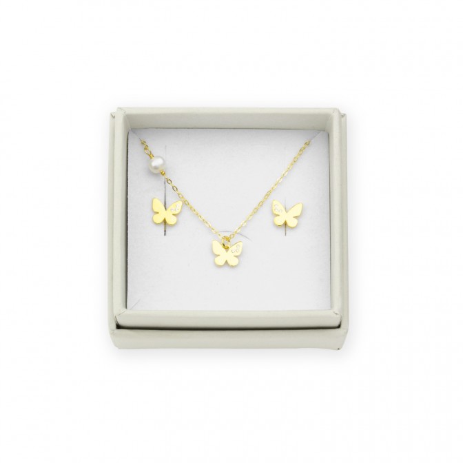 Juego de Plata de Ley - Pendientes y gargantilla