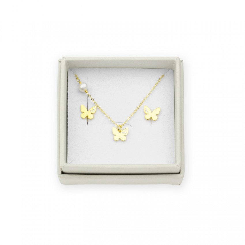 Juego de Plata de Ley - Pendientes y gargantilla