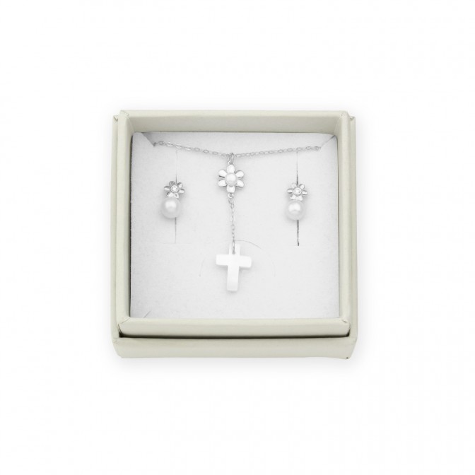 Juego de Plata de Ley - Pendientes y gargantilla