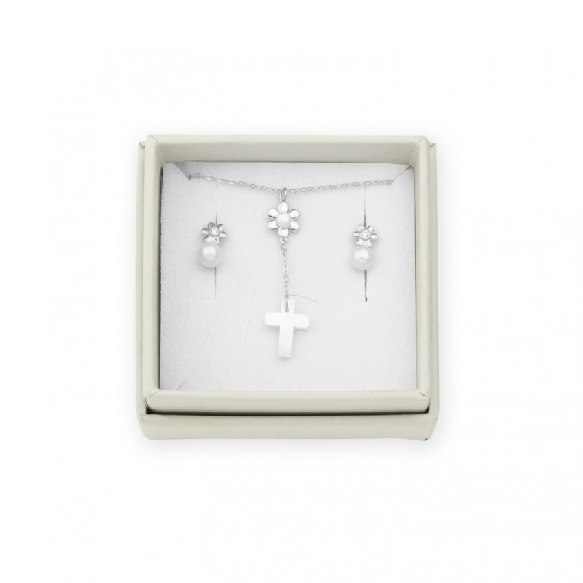 Juego de Plata de Ley - Pendientes y gargantilla