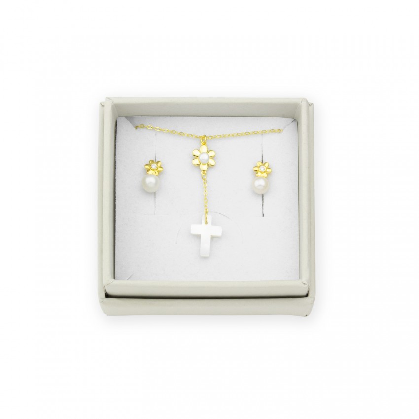 Juego de Plata de Ley - Pendientes y gargantilla