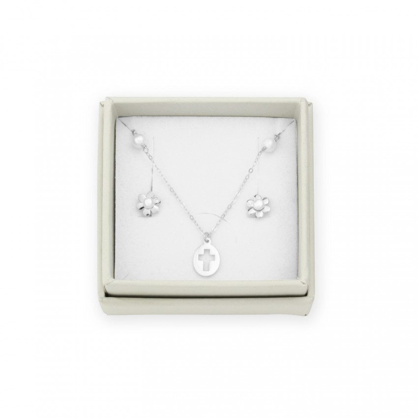 Juego de Plata de Ley - Pendientes y gargantilla