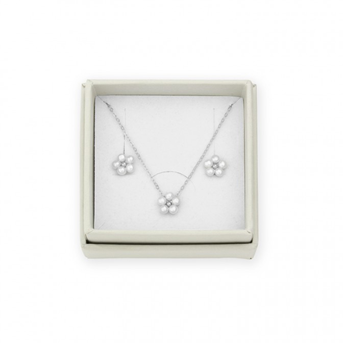 Juego de Plata de Ley - Pendientes y gargantilla