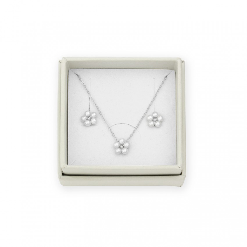 Juego de Plata de Ley - Pendientes y gargantilla