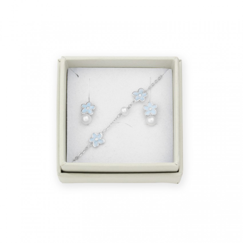 Juego de Plata de Ley - Pendientes y pulsera