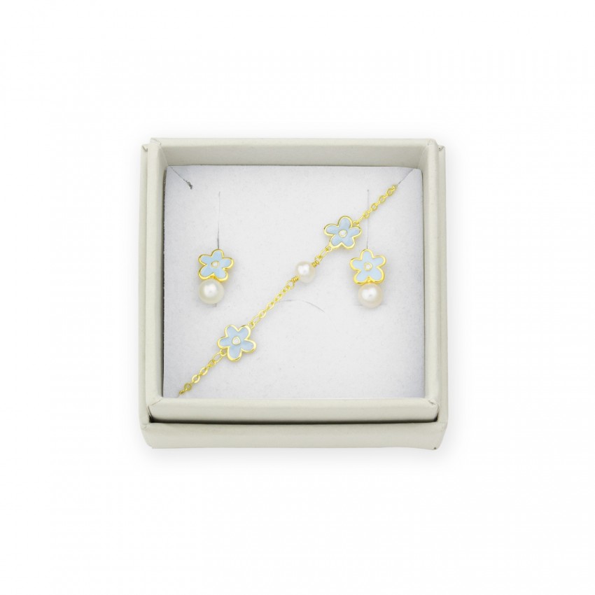 Juego de Plata de Ley - Pendientes y pulsera