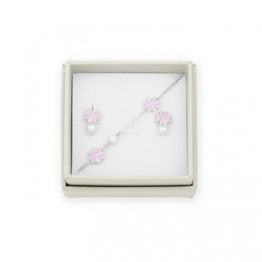 Juego de Plata de Ley - Pendientes y pulsera