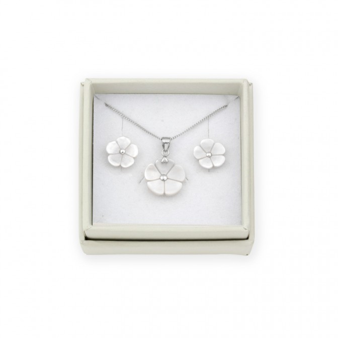 Juego de Plata de Ley y nácar