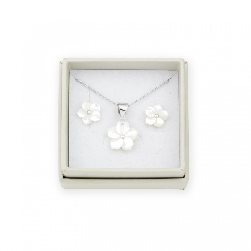 Juego de Plata de Ley y nácar