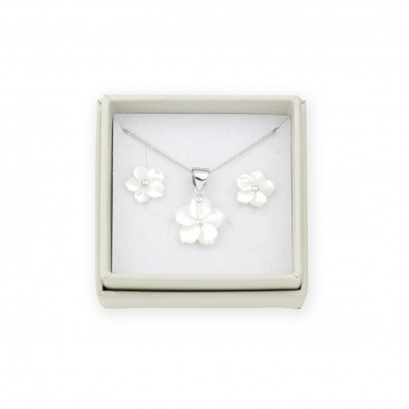 Juego de Plata de Ley y nácar