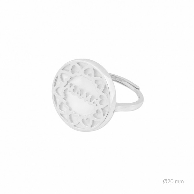 Sortija de Plata de Ley y nácar