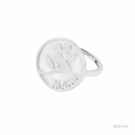 Sortija de Plata de Ley y nácar