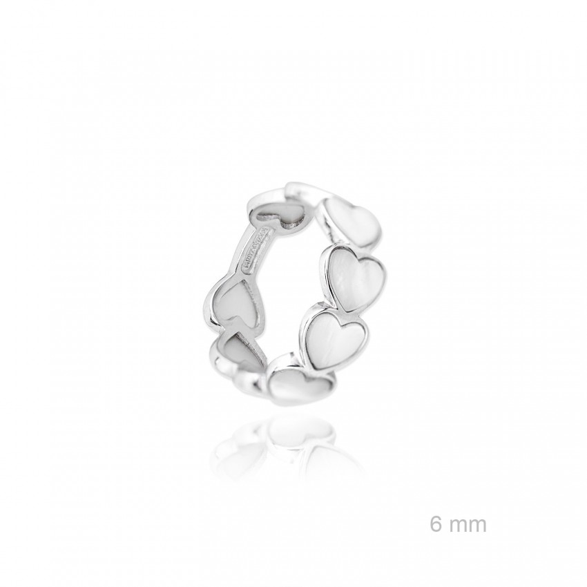 Sortija de Plata de Ley y nácar