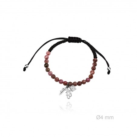 Pulsera de Plata de Ley y macramé