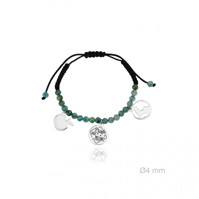 Pulsera de Plata de Ley y macramé