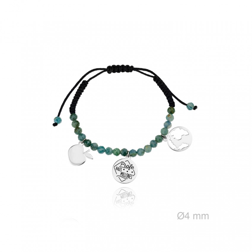 Pulsera de Plata de Ley y macramé