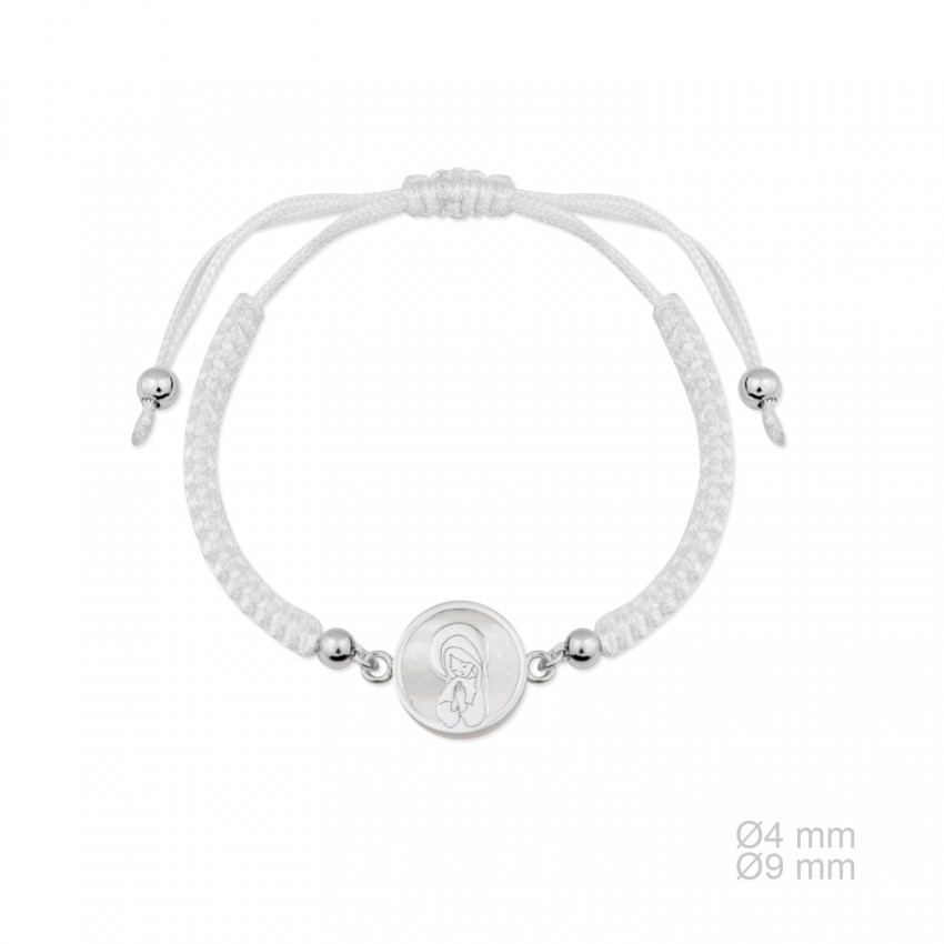 Pulsera de Plata de Ley y macramé