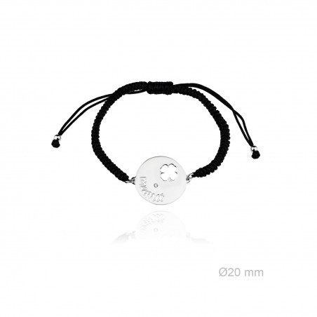 Pulsera de Plata de Ley y macramé