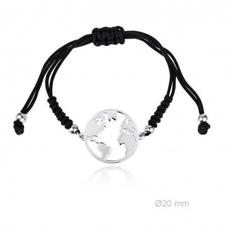 Pulsera de Plata de Ley y macramé