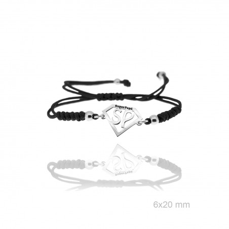 Pulsera de Plata de Ley y macramé