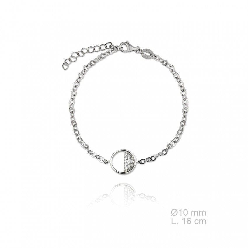Pulsera de Plata de Ley y circonita