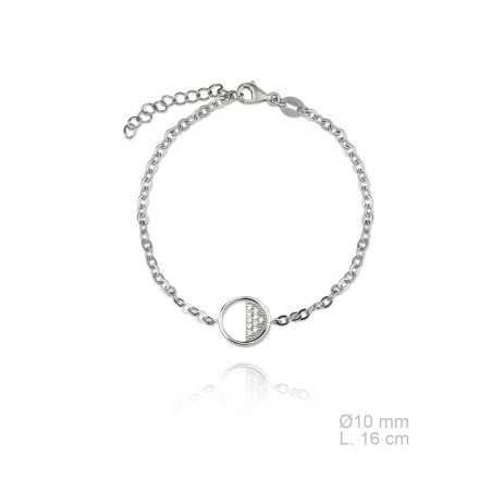 Pulsera de Plata de Ley y circonita