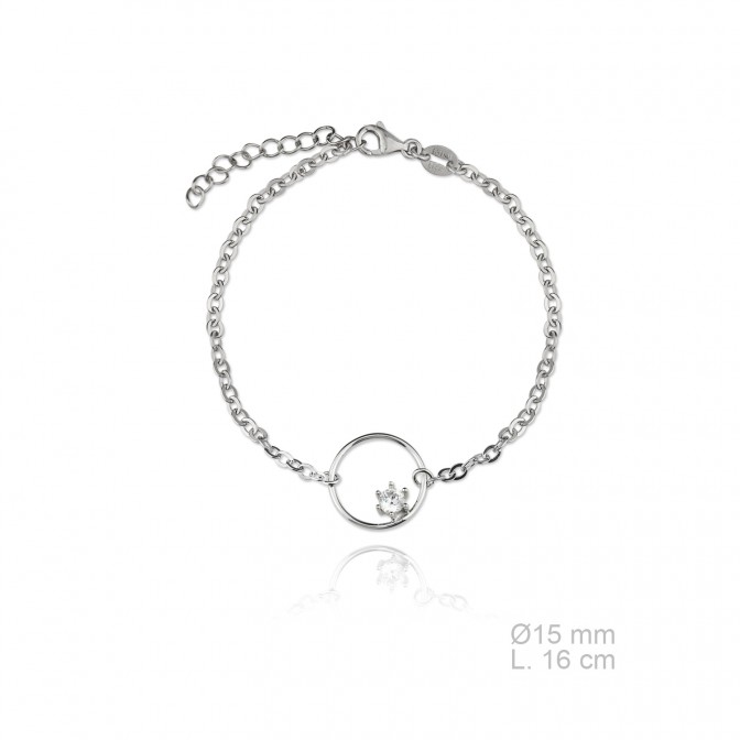 Pulsera de Plata de Ley y circonita