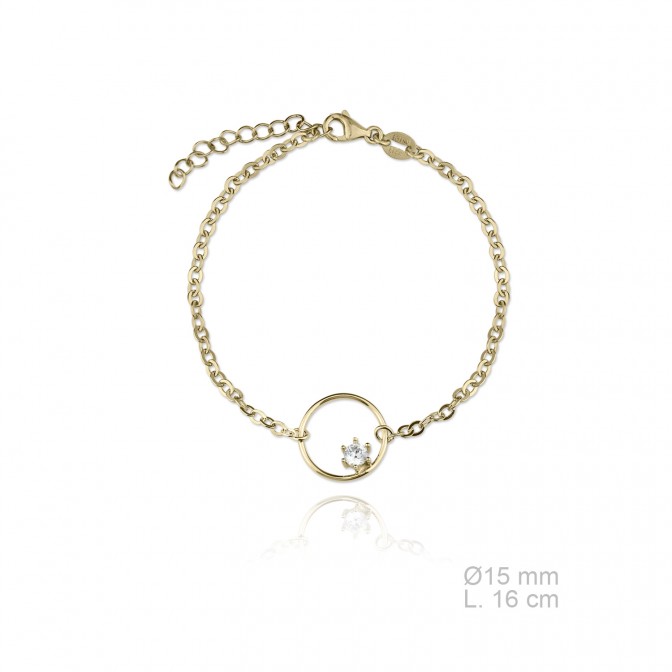 Pulsera de Plata de Ley y circonita