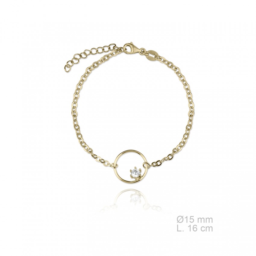 Pulsera de Plata de Ley y circonita