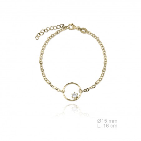 Pulsera de Plata de Ley y circonita