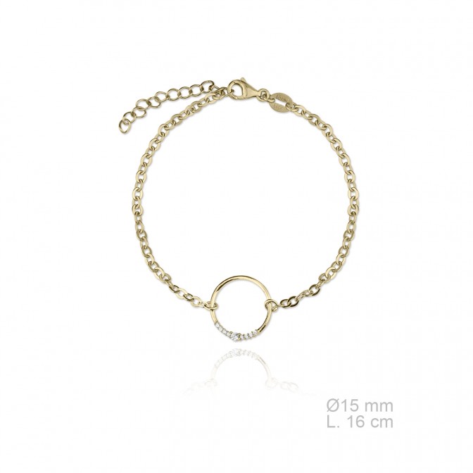 Pulsera de Plata de Ley y circonita